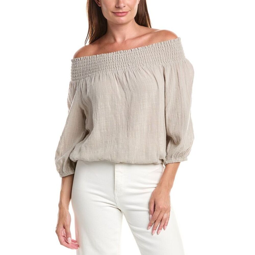 Xcvi Womens Jolia Gauze Top, Brown